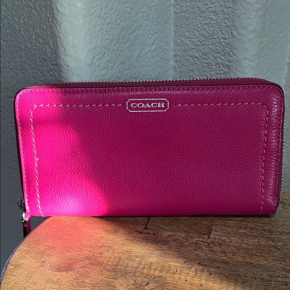 Fuchsia Zip Wallet